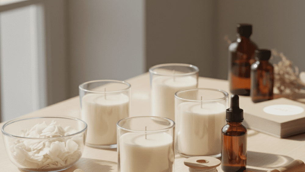 dessert candles trend shown with whipped soy wax and realistic toppings