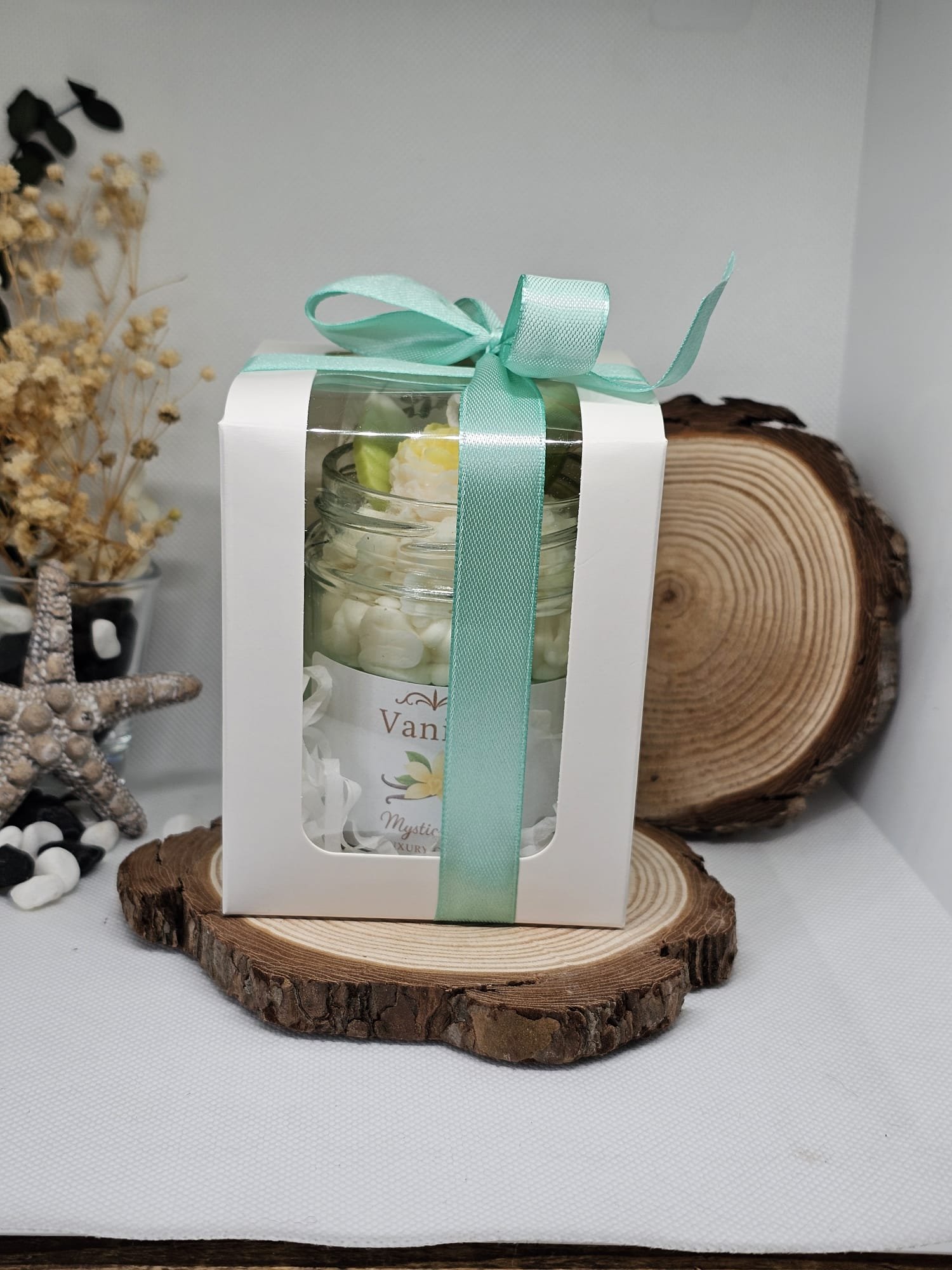 Vanilla Flower Candle – MysticGlow Elegant Floral Candle - Image 4