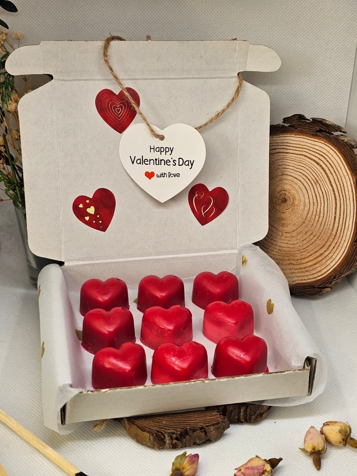Valentine rose wax melts handmade