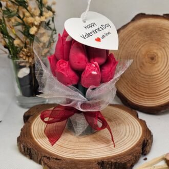 MysticGlow rose bouquet candle romantic gift